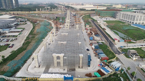 1594610204253430.jpg 江蘇昆山312 項目再迎新節點!墩柱施工破百,樁基施工破兩千.jpg